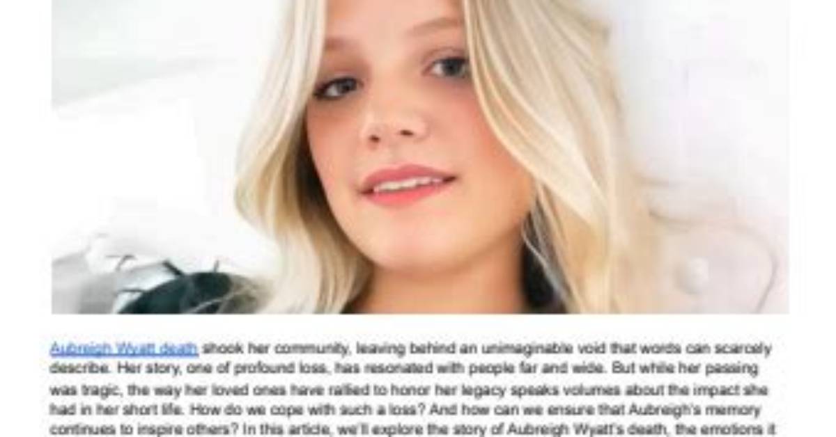 A Journey of Remembrance: the Aubreigh Wyatt Memorial