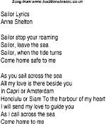 Sailor Song Lyrics: Exploring the Melodies of the Sea